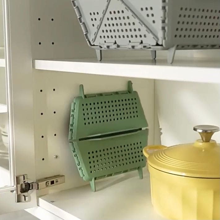 Multifunctional Foldable Storage Basket, Ventilated Desktop Storage Organizer, Folding Draining Basket, Home Organization And Storage Supplies Basket, Kitchen Household Storage Bin Multifunctional Foldable Storage Basket, Ventilated Desktop Storage Organizer, Folding Draining Basket, Home Organization And Storage Supplies Basket, Kitchen Household Storage Bin